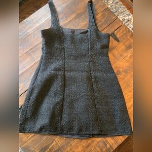 NWOT H&M Black Lined Tweed Like Dress Size Medium